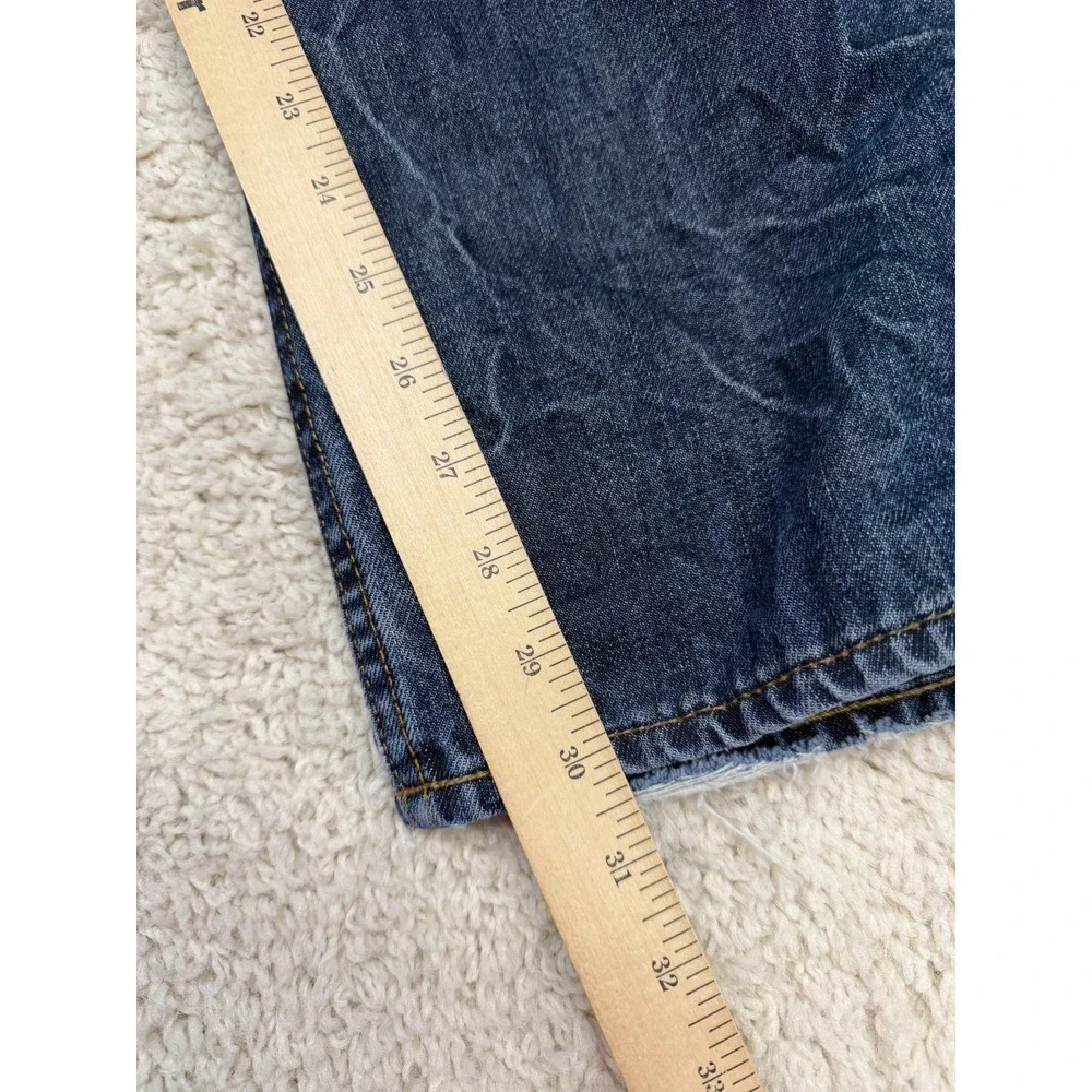 Polo Ralph Lauren Jeans Mens 32x30 Blue Distressed Wash Preppy Straight